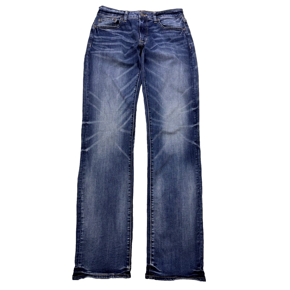 American Eagle Jeans Men 32x36 Blue Ne(x)t Level Slim Straight Whiskered Denim‎